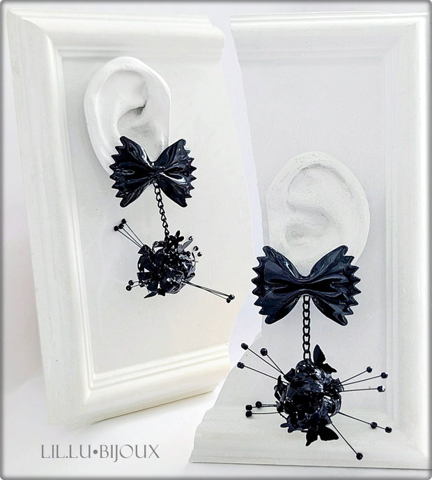CERCEI NOIR POP F A R F A L L E 3 in1, Bijuterii Unicat LIL.LU.BIJOUX
