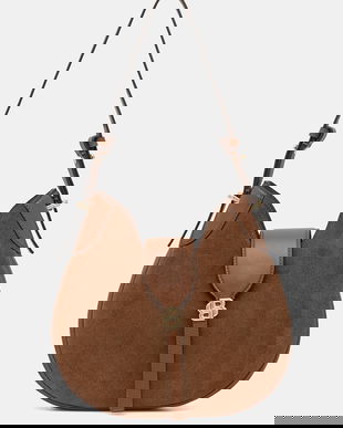 BOSS geantă de mână din piele întoarsă BOSS BEYOND Hobo S