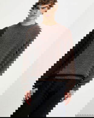 Aries pulover din amestec de lână Fisherman