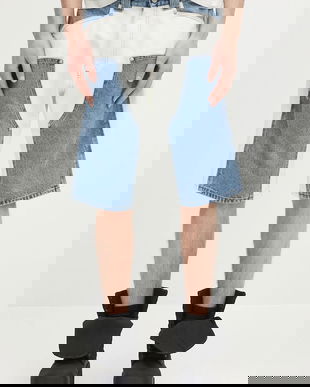 Aries pantaloni scurți jeans Patchwork Western Carpenter Shorts