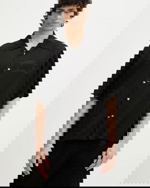 Aries cămașă Ancient Column Satin Viscose Hawaiian Shirt