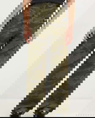 Aries pantaloni de bumbac Camo Walking Trouser