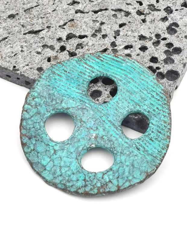 Pandantiv cupru verdigris patina P1