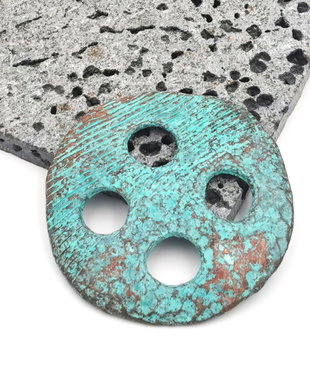Pandantiv cupru verdigris patina P1