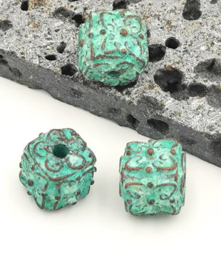 Margele cupru verdigris patina MZ6