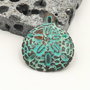Pandant cupru verdigris patina COMP1