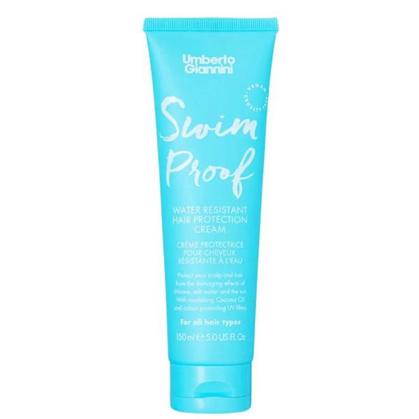 Crema Rezistenta la Apa cu Filtru UV, pentru Protectia Parului in Piscine si Mare - Umberto Giannini Swim Proof Protection Cream, 150 ml