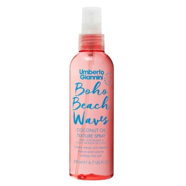 Spray Texturizant cu Ulei de Cocos pentru Efect de Bucle Lejere - Umberto Giannini Boho Beach Waves Coconut Oil Texture Spray, 200 ml