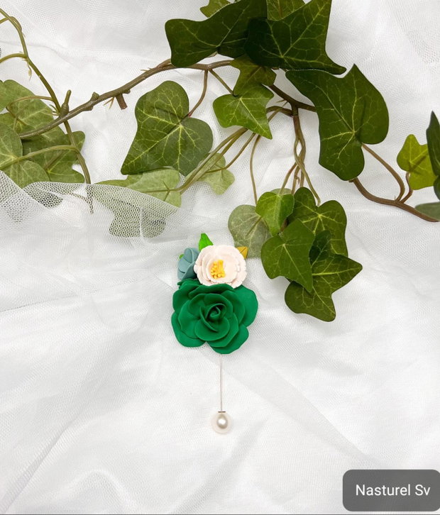Set colier si pin: Flori