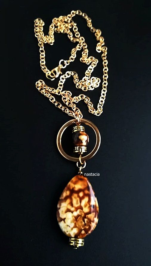 pandantiv cu pietre semipretioase agate crabfire