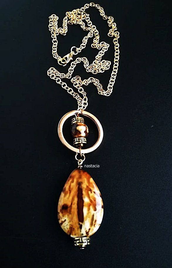 pandantiv cu pietre semipretioase agate crabfire