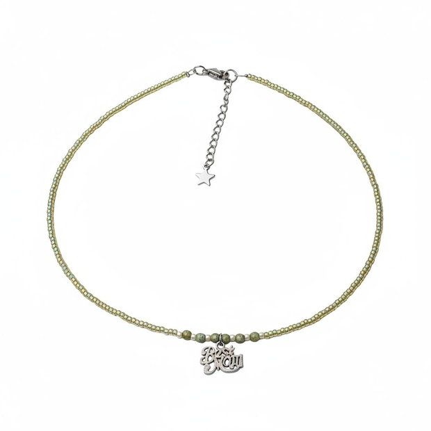 Colier minimalist cu charm "Best Mom"