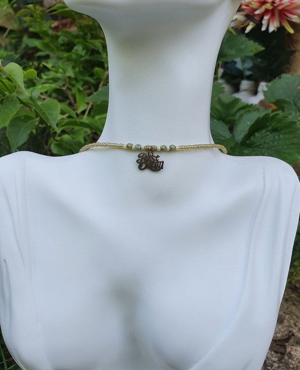 Colier minimalist cu charm "Best Mom"