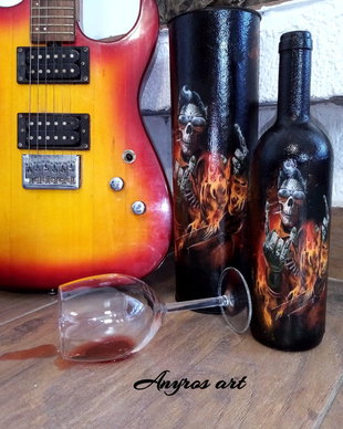 Cutie+sticla de vin-cadou pentru barbati