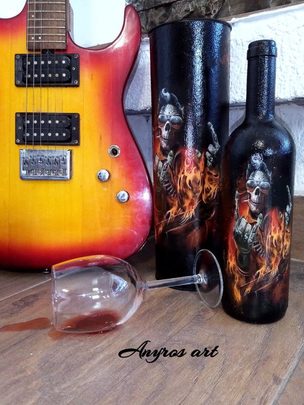 Cutie+sticla de vin-cadou pentru barbati