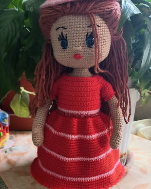Păpușă croșetată handmade  unicat, sigură pentru copii