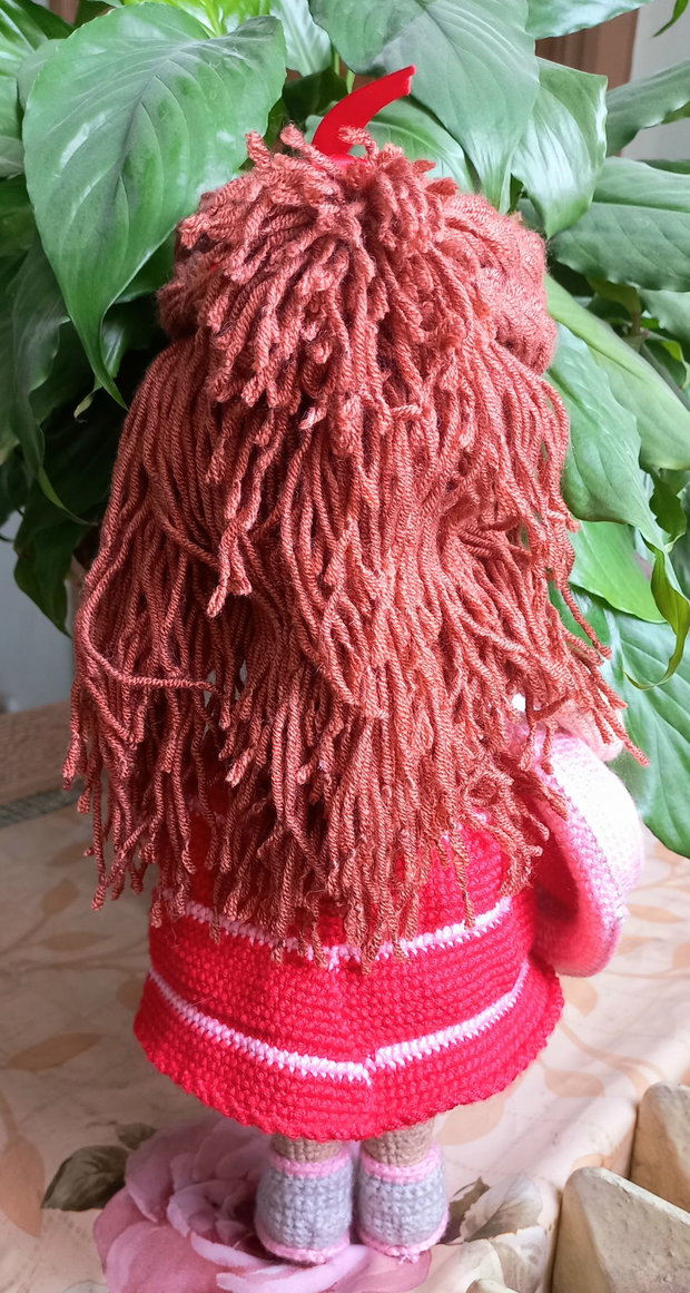 Păpușă croșetată handmade unicat, sigură pentru copii