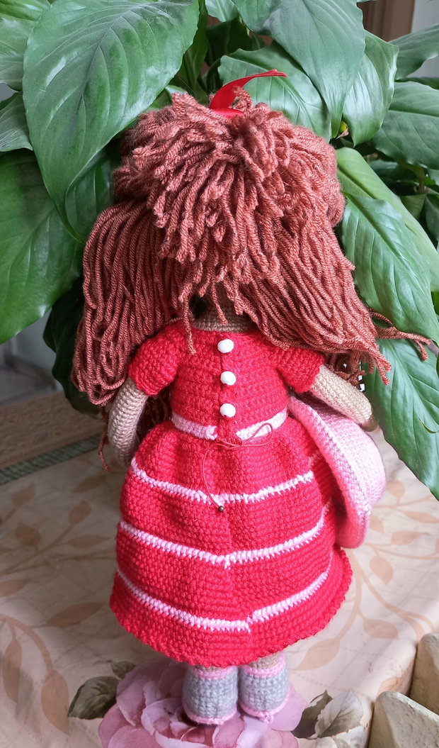 Păpușă croșetată handmade unicat, sigură pentru copii