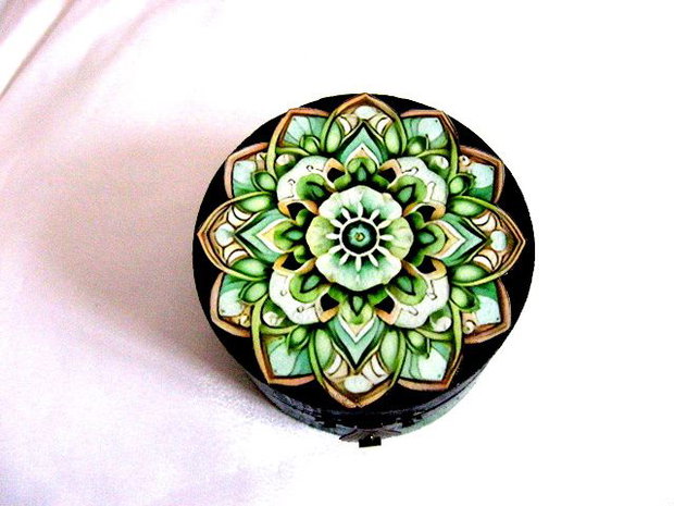 Cutie din lemn cu mandala 51134