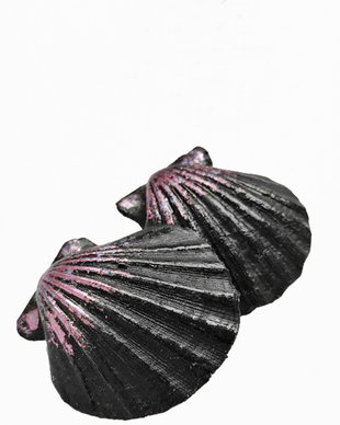 CERCEI SCOICI NEGRE - tija argint 925