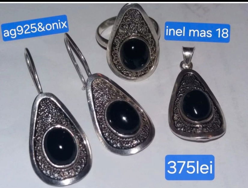 Vânzare Set Argint 925 cu Onix