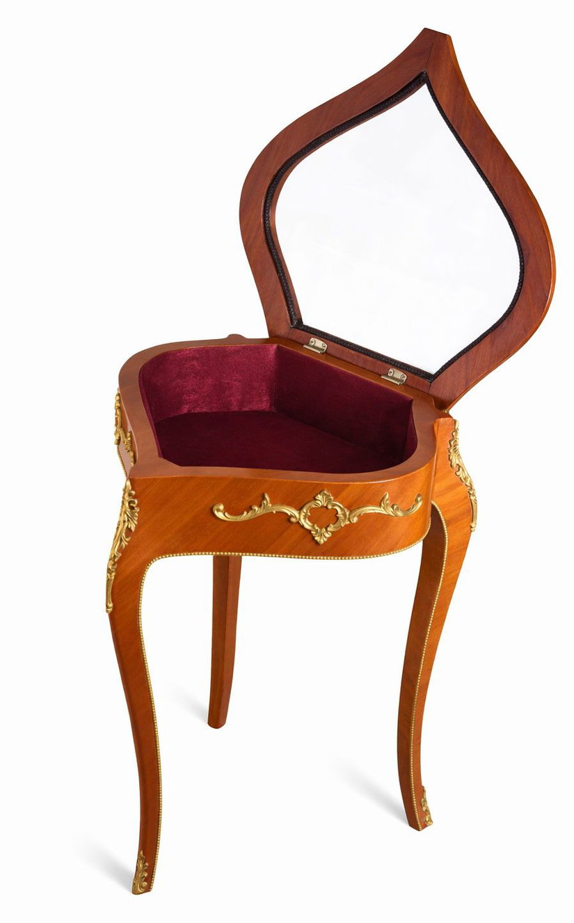 Vitrina bijuterii din lemn masiv furniruit