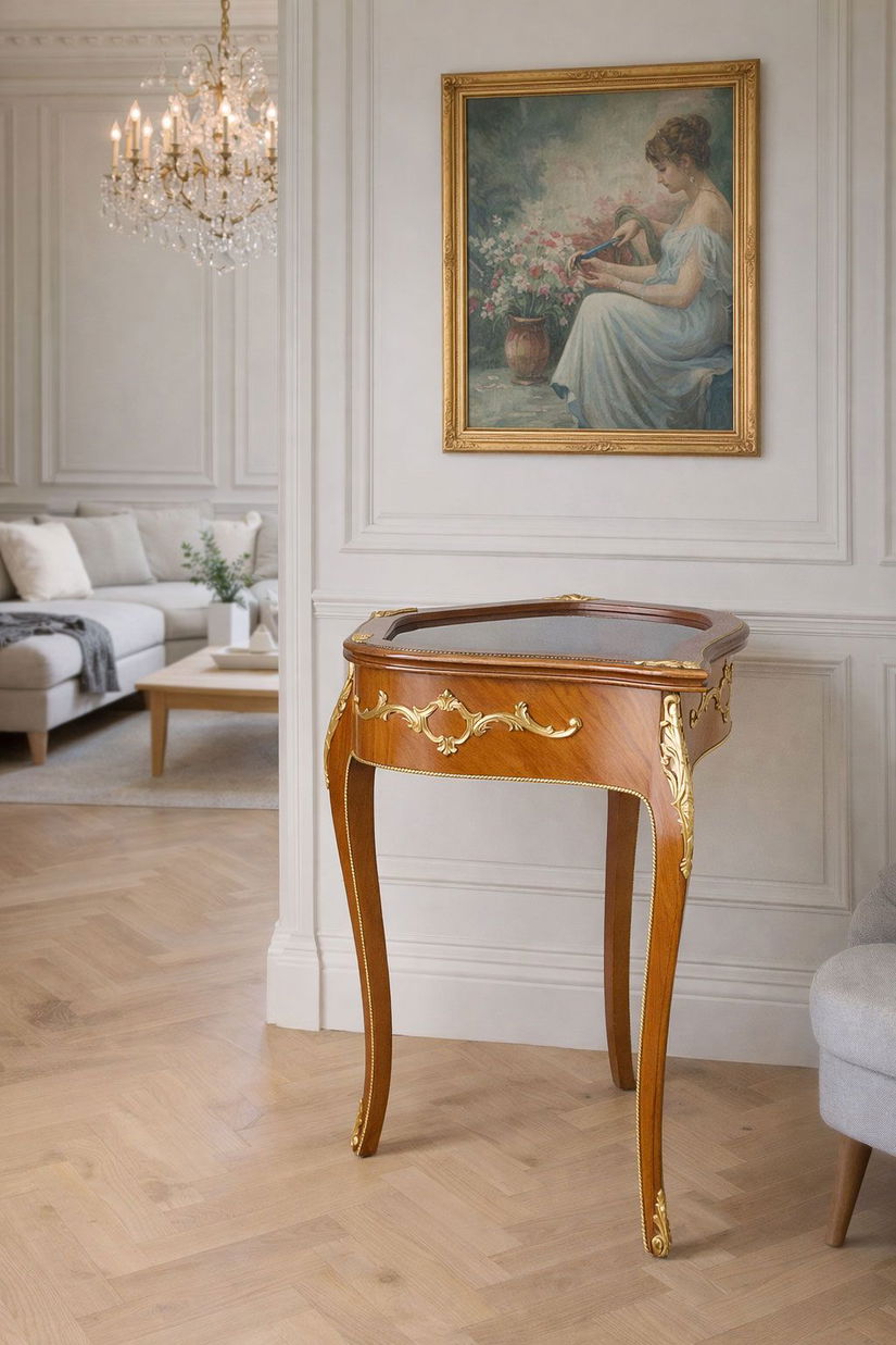 Vitrina bijuterii din lemn masiv furniruit