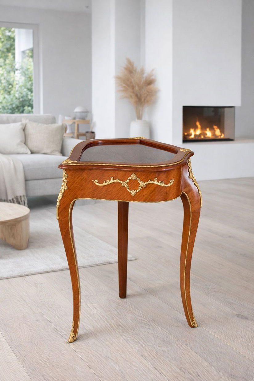 Vitrina bijuterii din lemn masiv furniruit