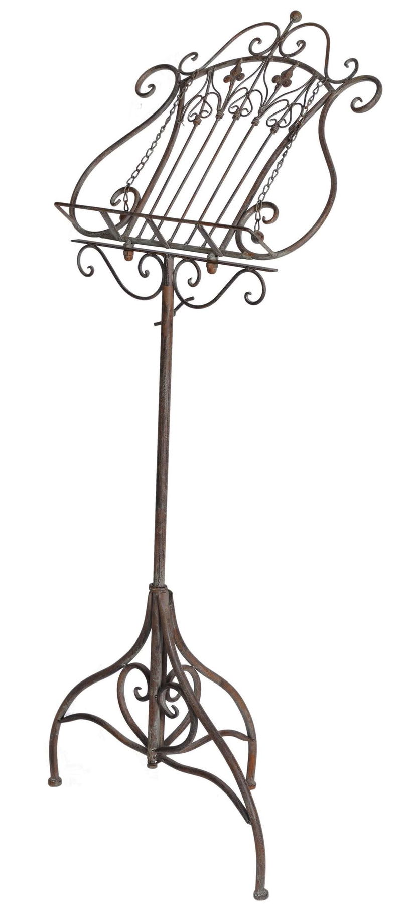 Suport partituri din fier forjat antik brown