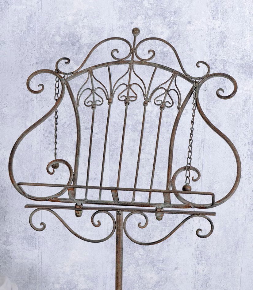 Suport partituri din fier forjat antik brown