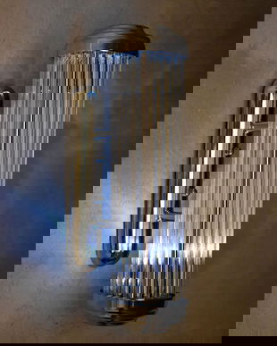 Lampa perete Art Deco argintie