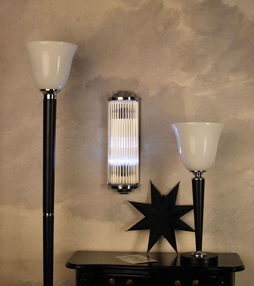 Lampa perete Art Deco argintie