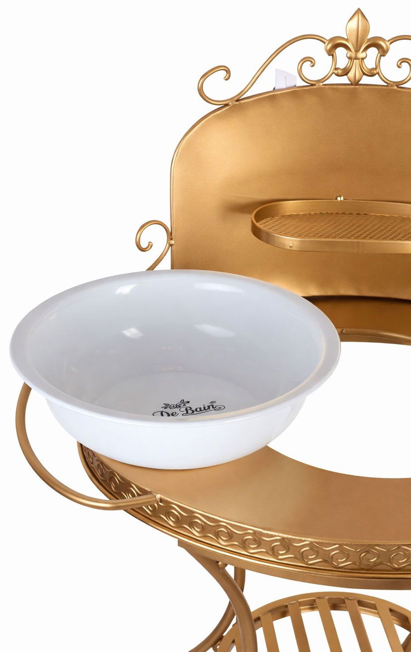 Set lavoar din metal auriu antichizat