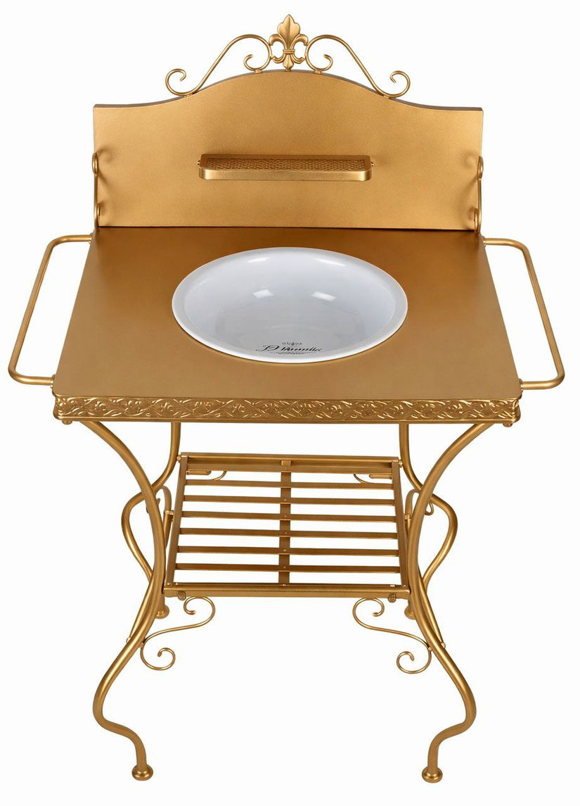 Set lavoar din metal auriu antichizat