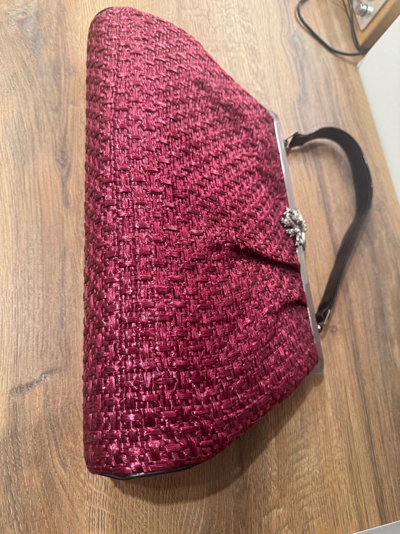 SUPERBA GEANTA VINTAGE COMBINATIE LAC SI IMPLETITURA NATURALA