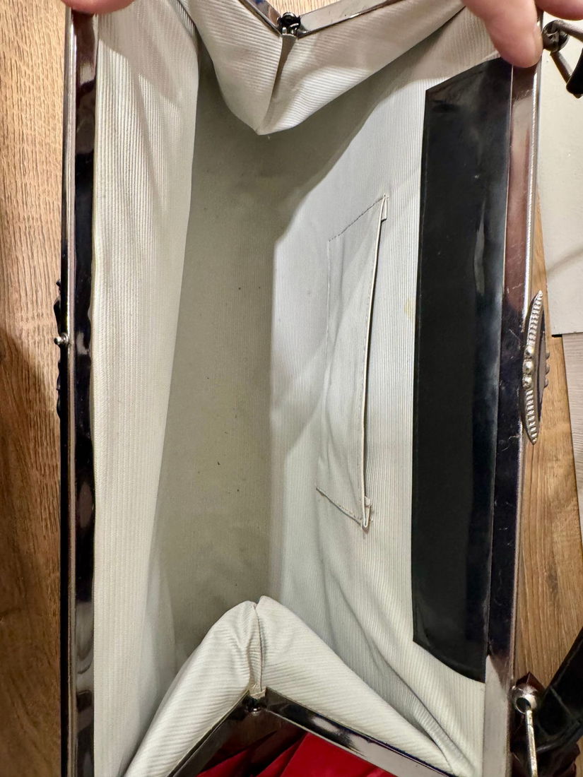 SUPERBA GEANTA VINTAGE COMBINATIE LAC SI IMPLETITURA NATURALA