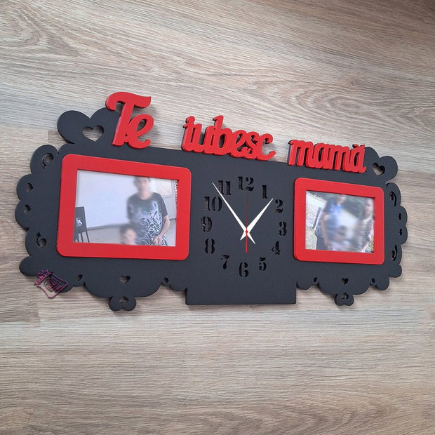 Rama foto cu ceas , Te iubesc Mama