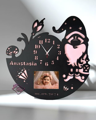 Ceas cu rama foto personalizat Spiridus
