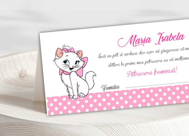 Plicuri bani botez fetițe Pisicuța Marie