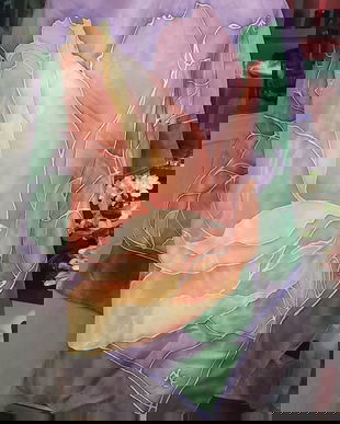 Diverse eșarfe mătase pictate cod 4