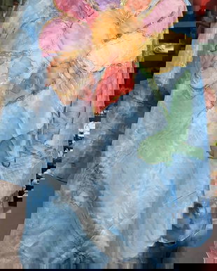 Diverse eșarfe mătase pictate cod 4