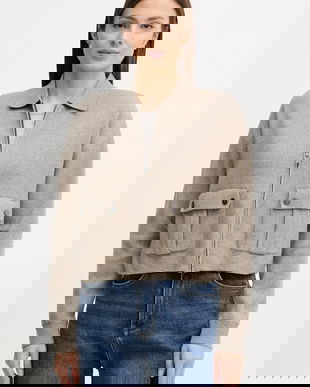 Dkny cardigan din amestec de lână