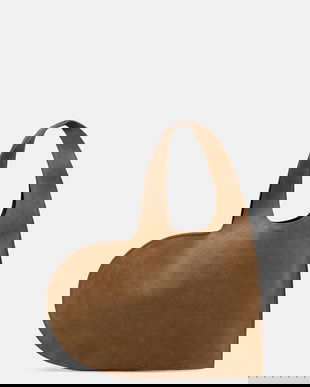 Coperni geantă de mână din piele întoarsă Double Heart