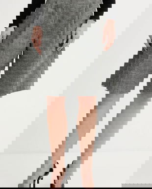 United Colors of Benetton pantaloni scurți din amestec de in