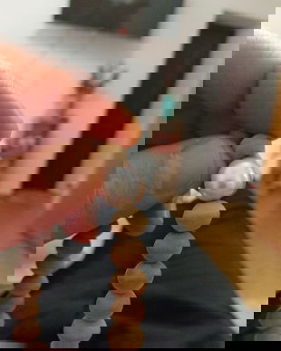 Bratara lemn cu perla