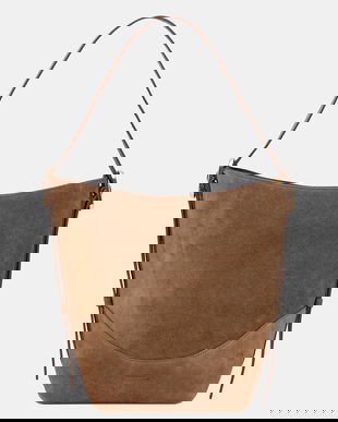 Marella geantă de mână din piele întoarsă MLAZEBRA