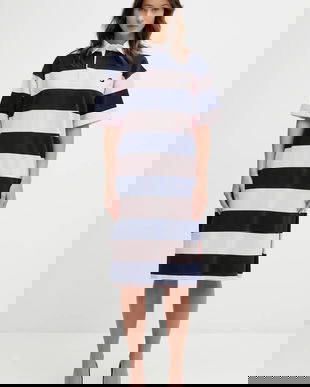 Coperni rochie din bumbac Striped Polo