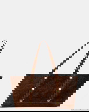 Answear.LAB geanta de mana din piele intoarsa