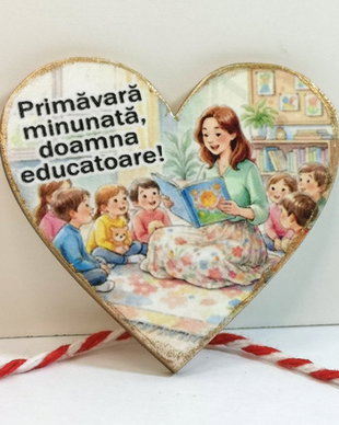 Martisor personalizat pentru educatoare/ invatatoare