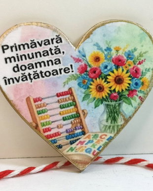 Martisor personalizat pentru invatatoare